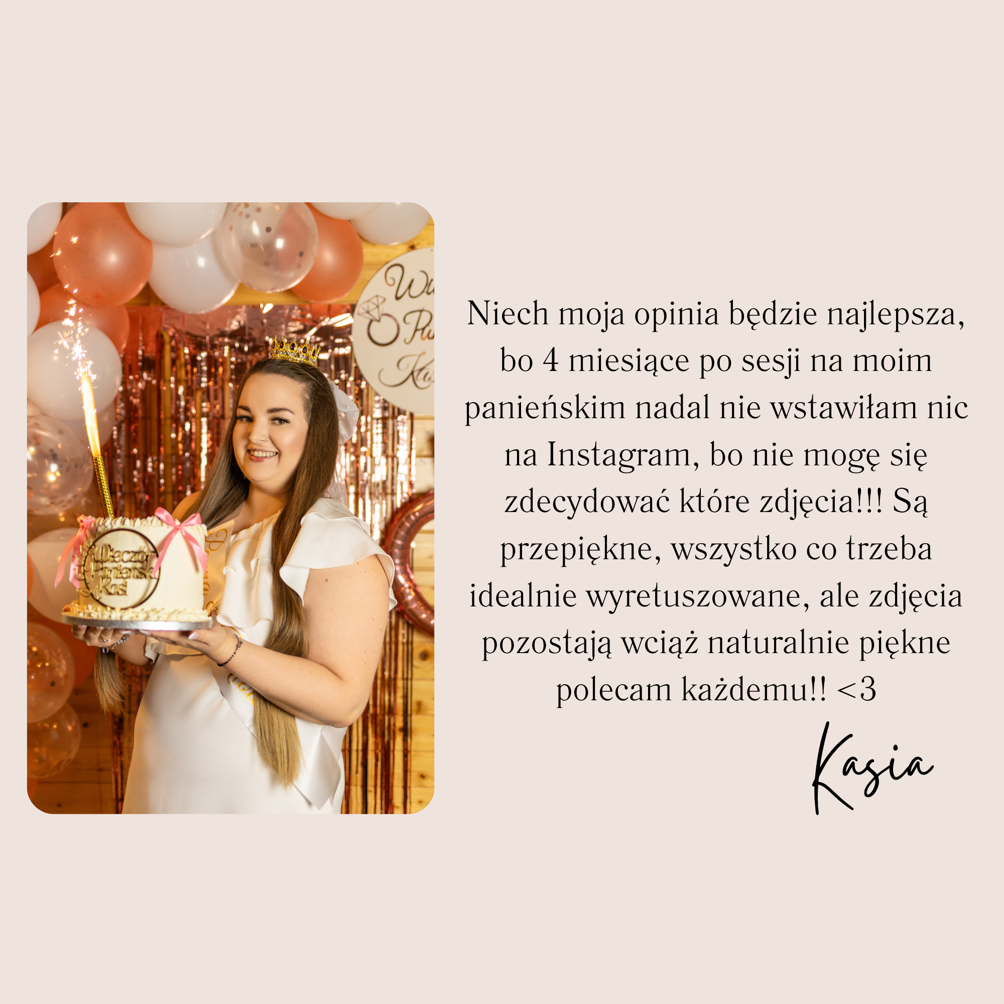 Serdecznie polecam sesję zdjęciową u Natalii. To jedno z najlepszych doświadczeń w kontaktach mędzyludzkich jakie mnie ostatnio spotkało Zgłosiłam się niemal w ostatniej chwili, potrzebując zdjęć